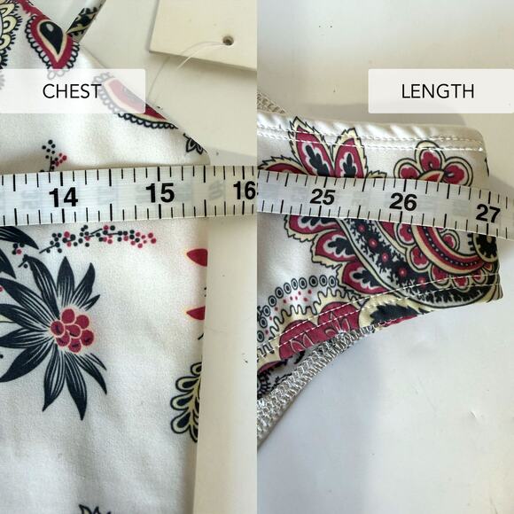 SEA NEW YORK NWT Cassandra Paisley Print Tie One Piece Swinsuit Size M - Picture 16 of 16